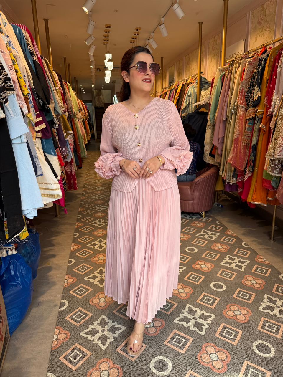 Saniya wrinkle two pc set