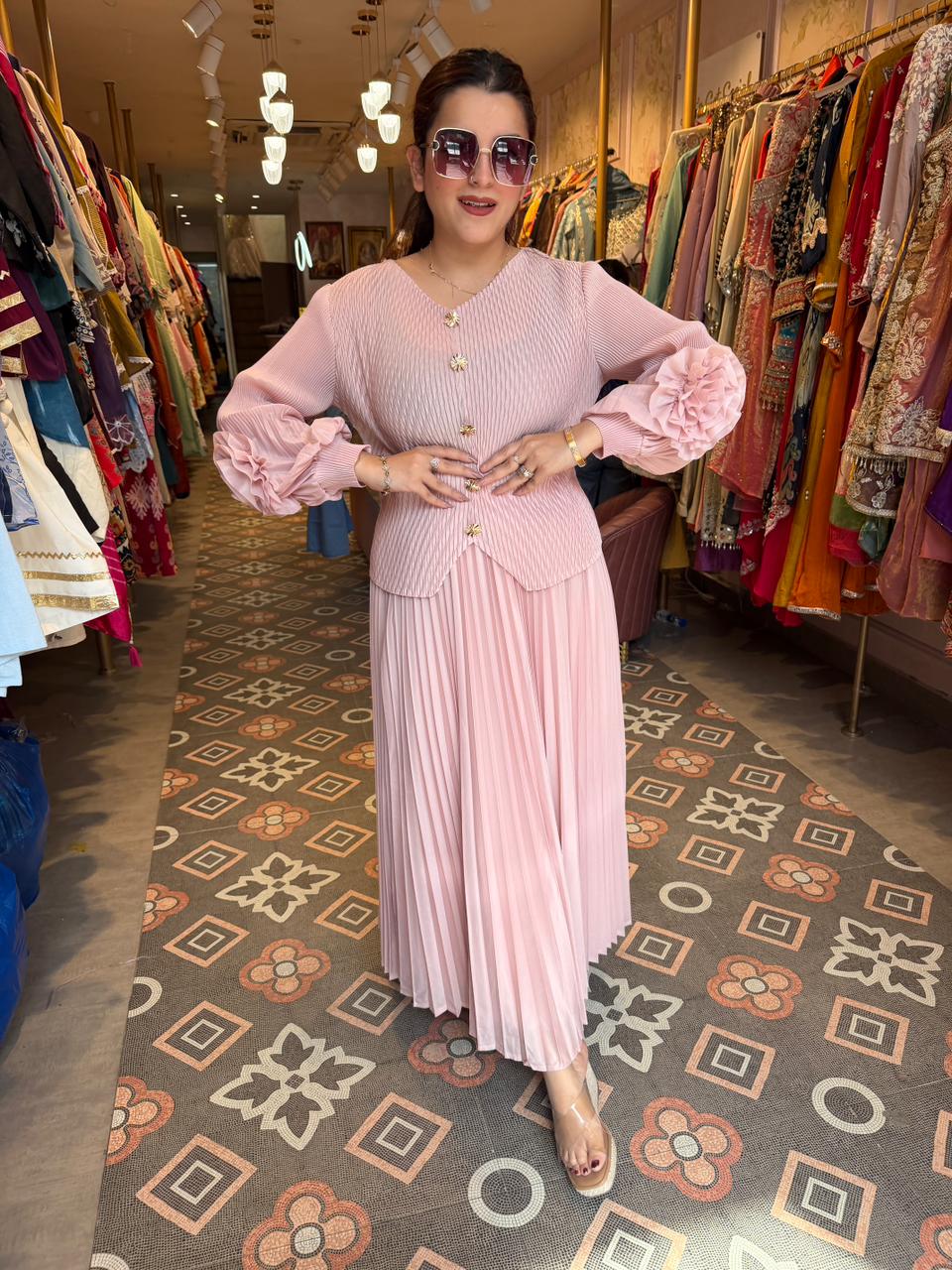 Saniya wrinkle two pc set