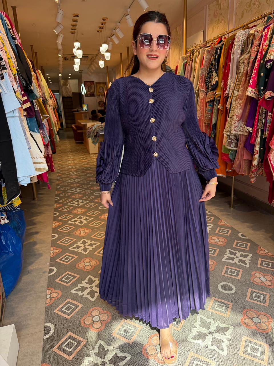 Saniya wrinkle two pc set