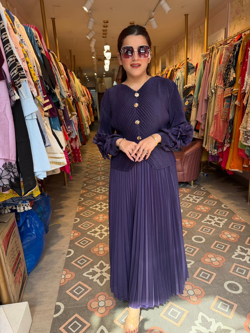 Saniya wrinkle two pc set