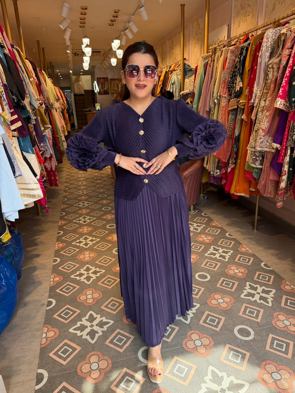 Saniya wrinkle two pc set