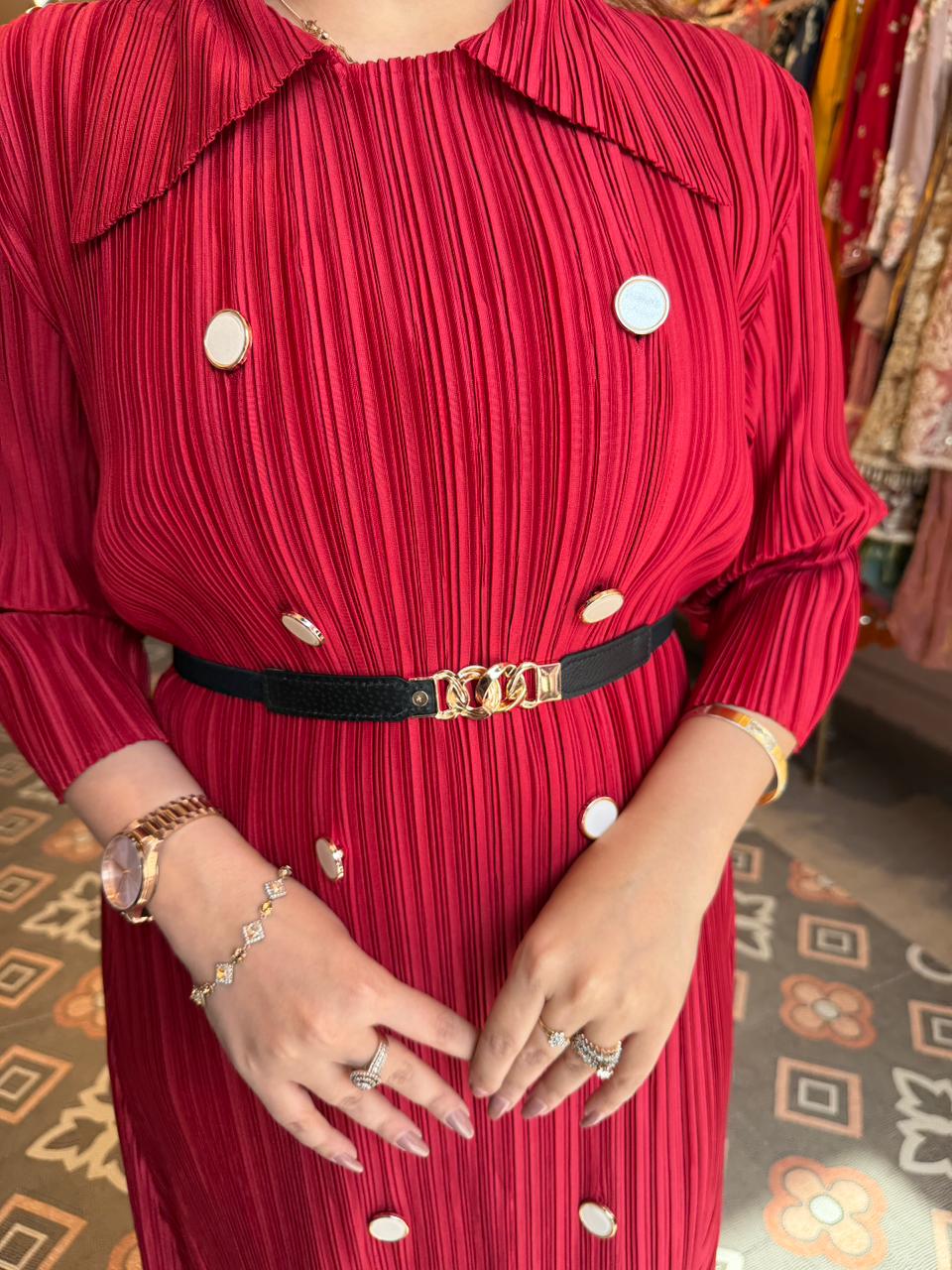 Shivi wrinkle Midi Dress