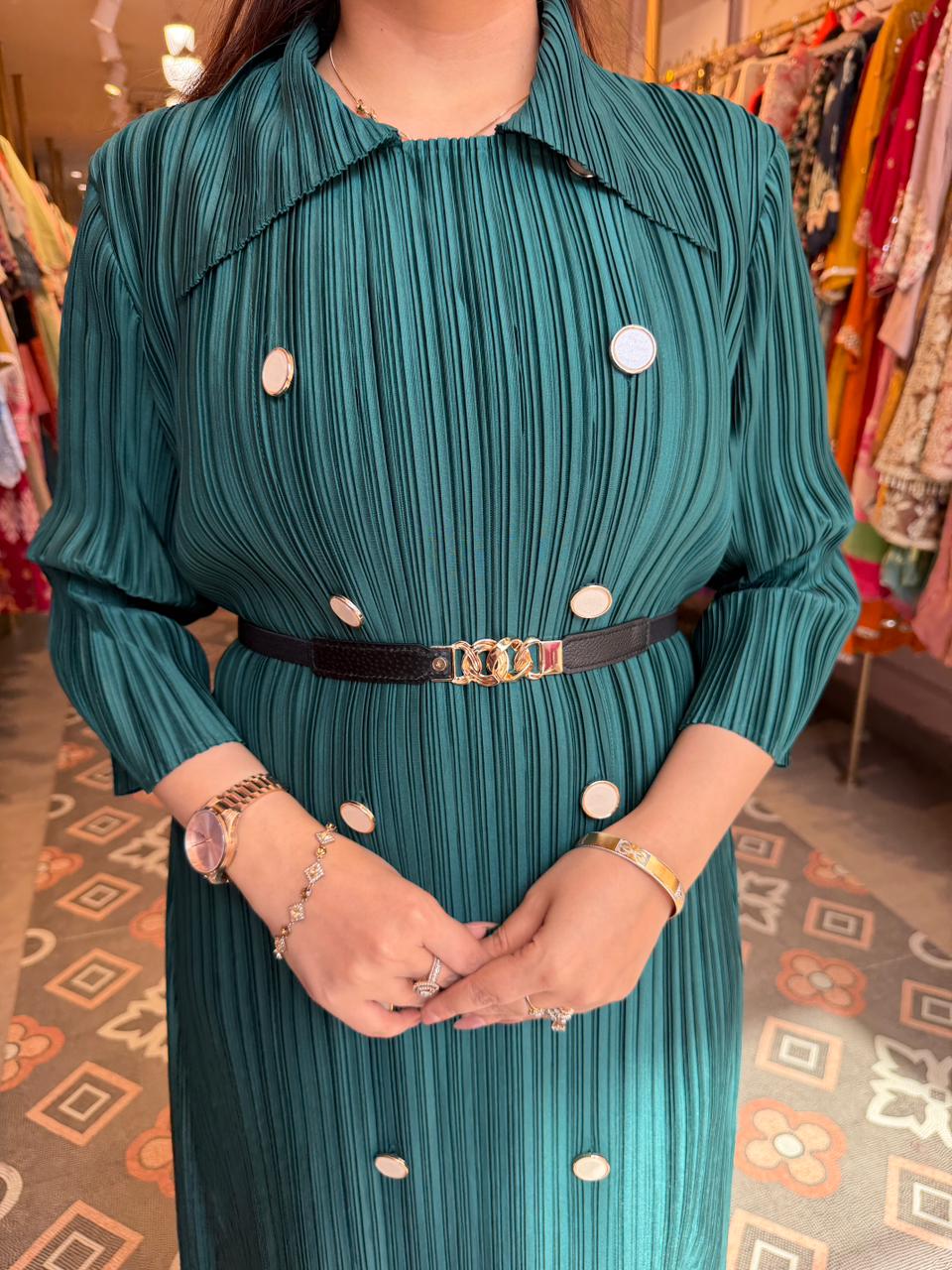 Shivi wrinkle Midi Dress
