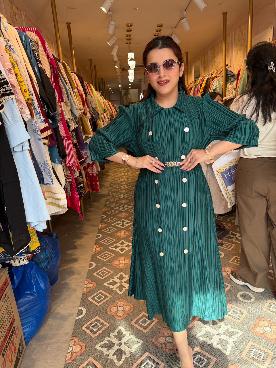 Shivi wrinkle Midi Dress
