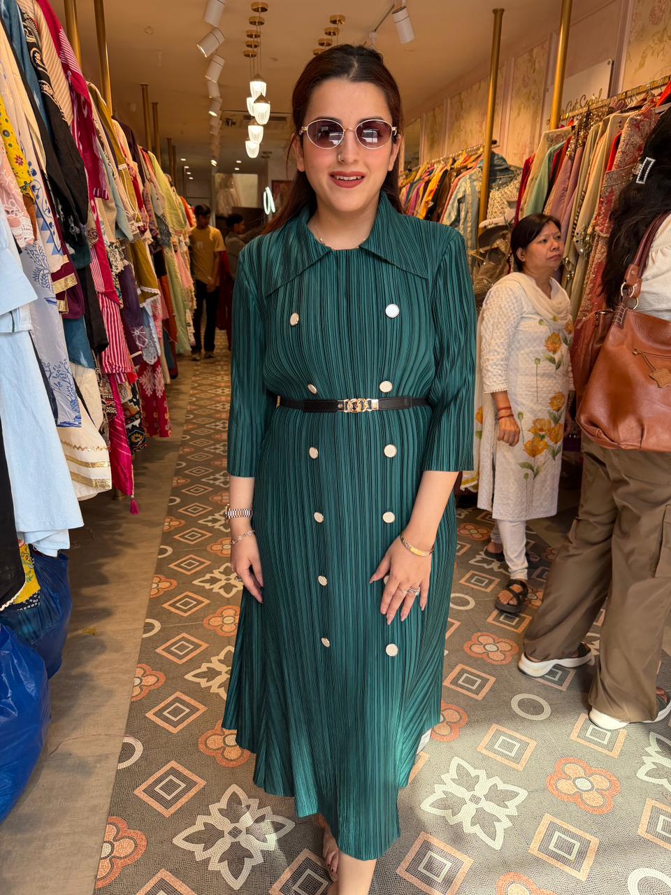 Shivi wrinkle Midi Dress