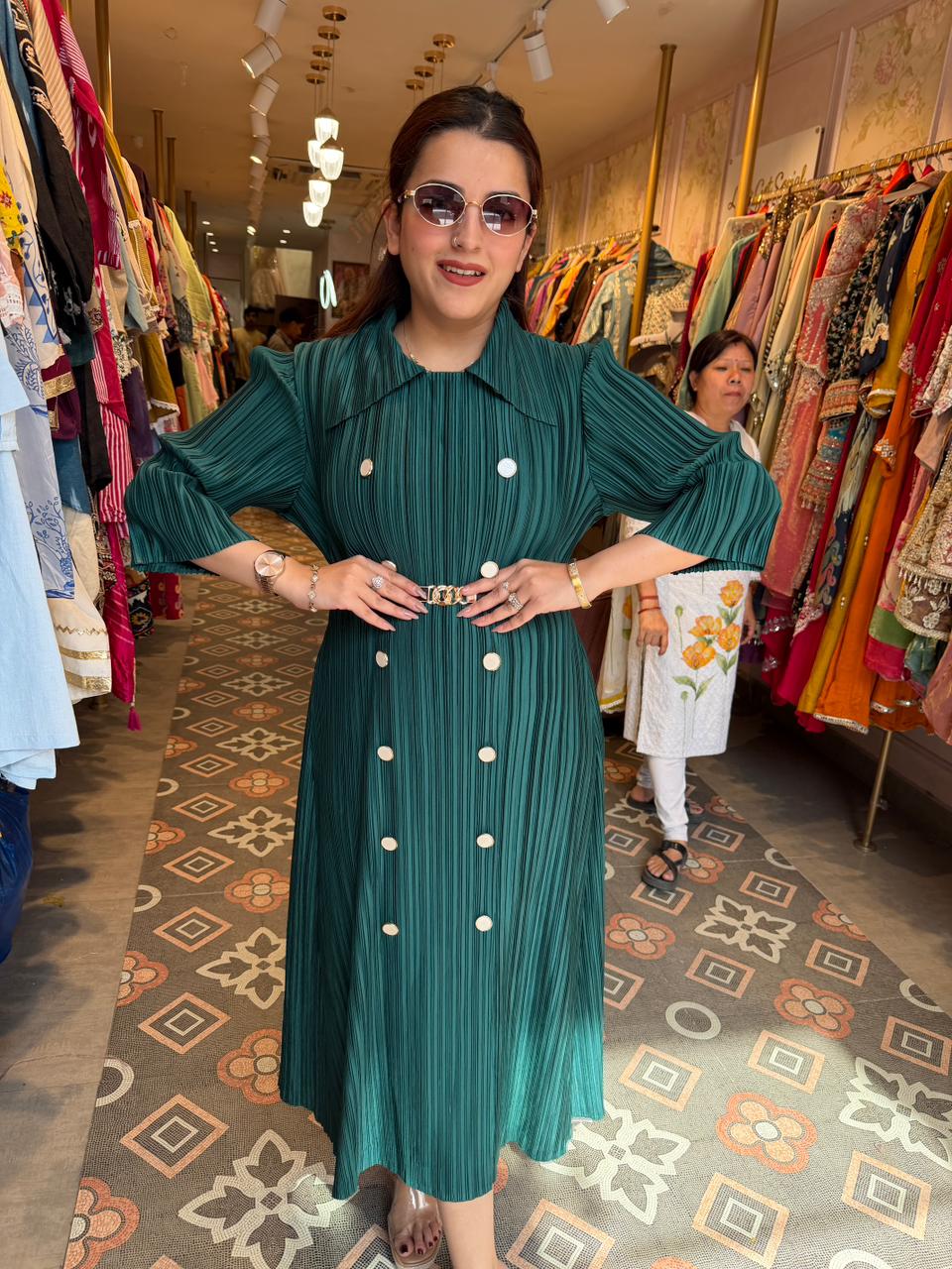 Shivi wrinkle Midi Dress