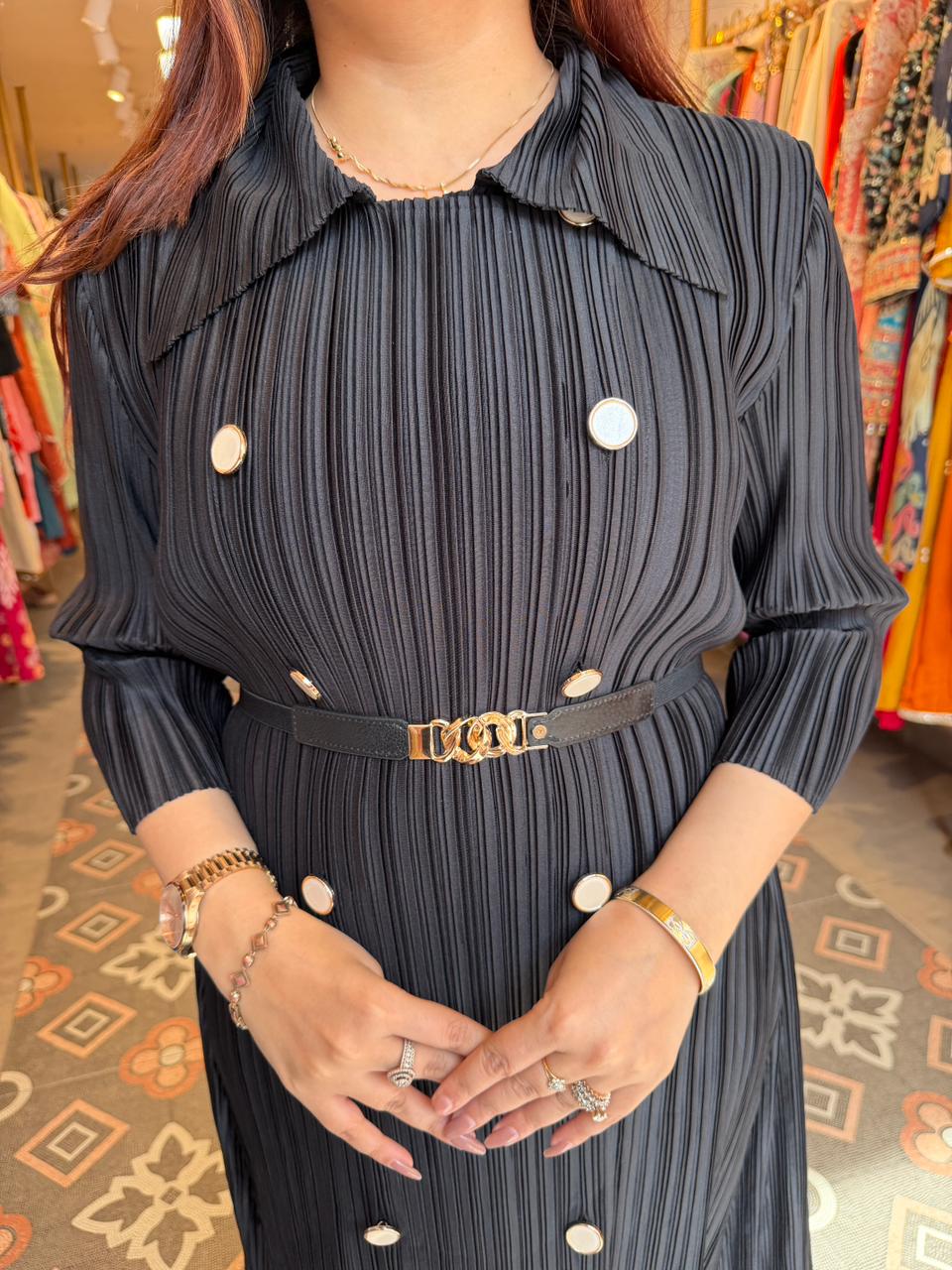 Shivi wrinkle Midi Dress