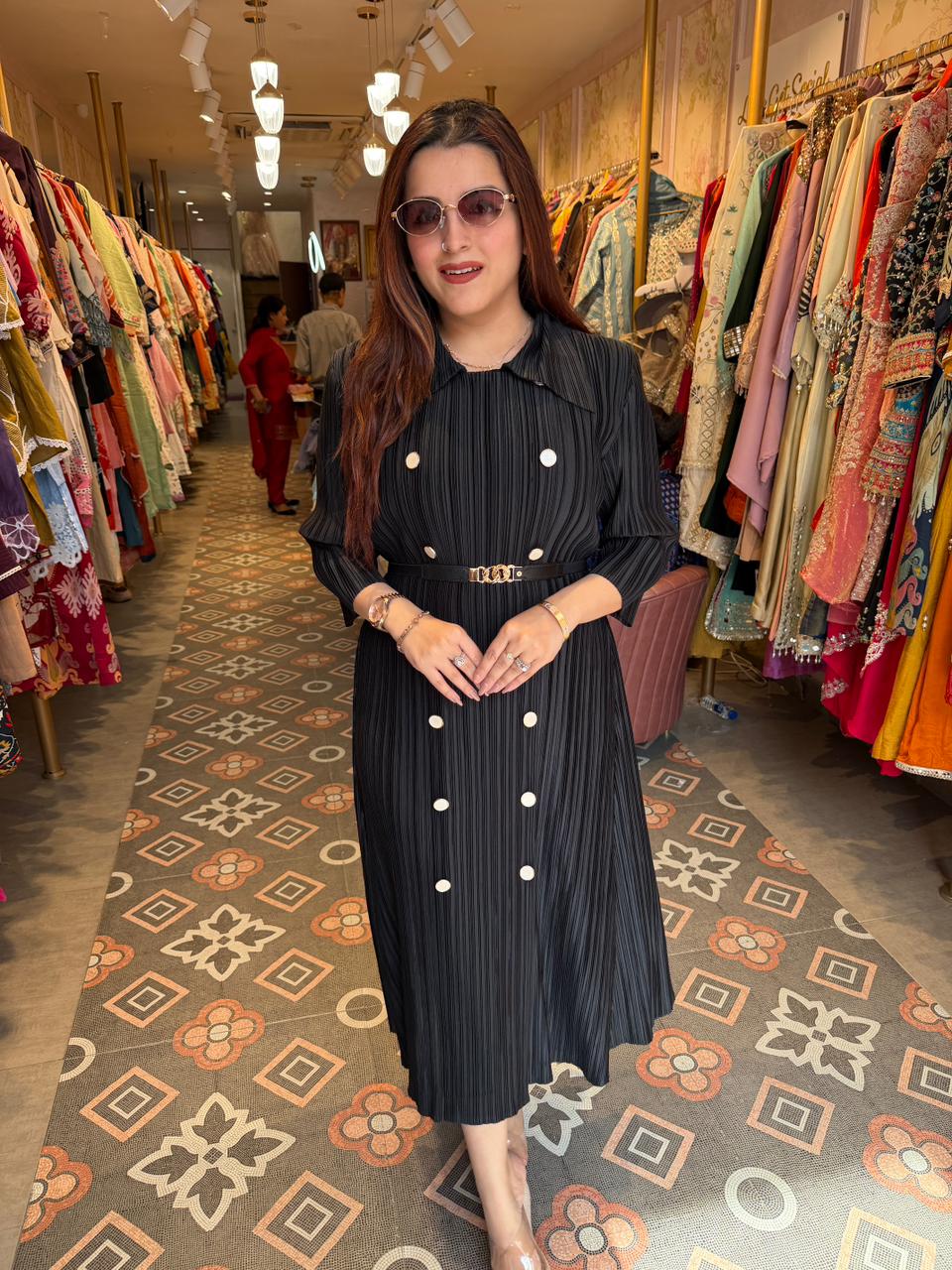 Shivi wrinkle Midi Dress