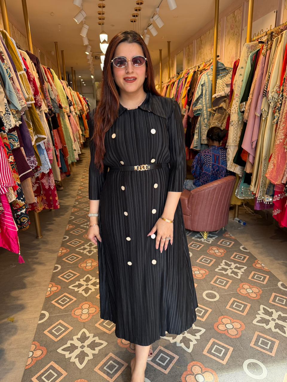 Shivi wrinkle Midi Dress