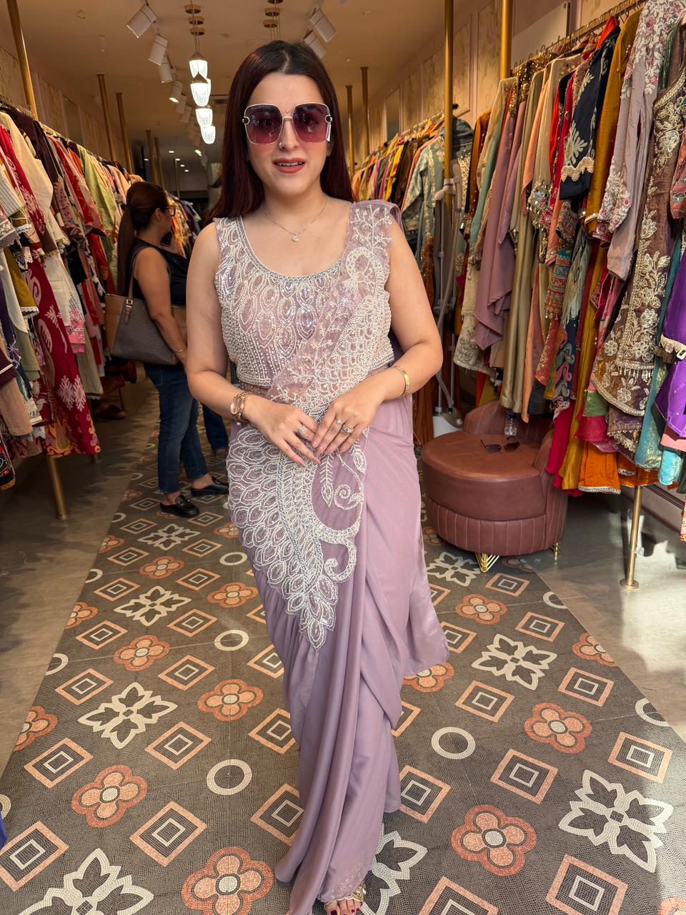 Lily Pearl Embellished Drape Skirt