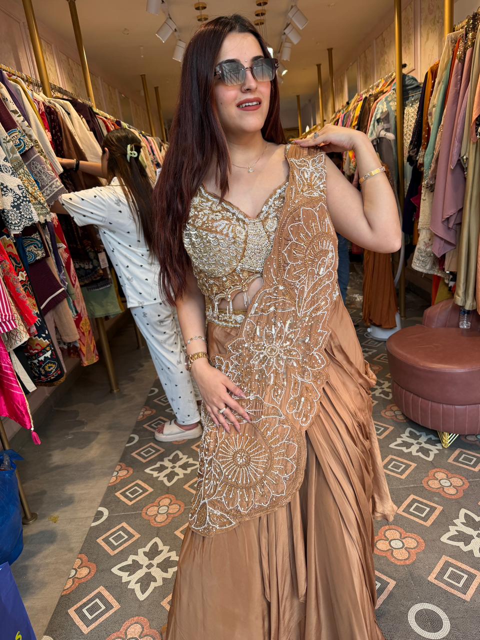 Vina Couture Drape lengha
