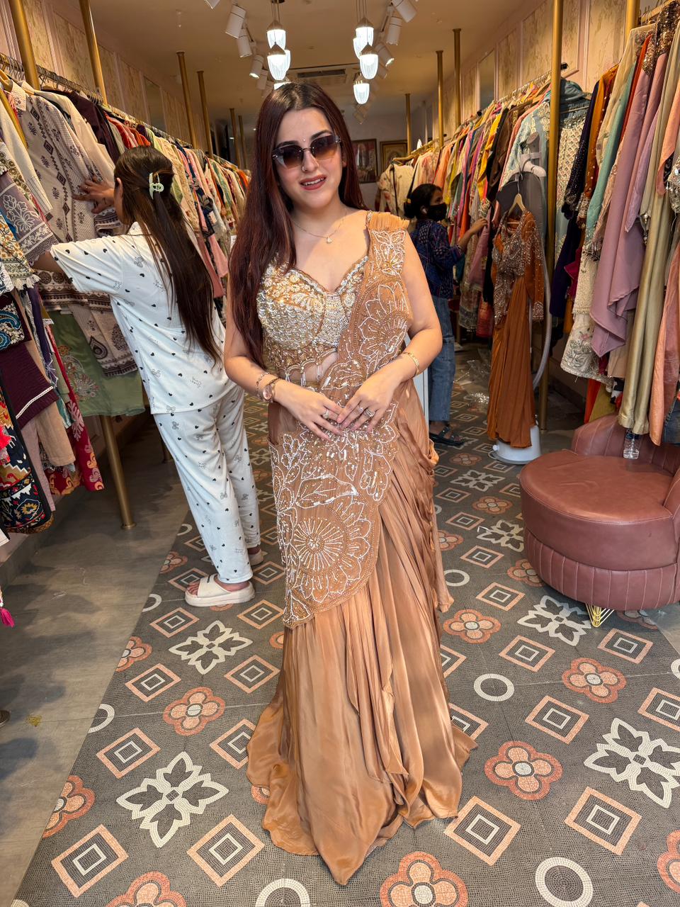 Vina Couture Drape lengha