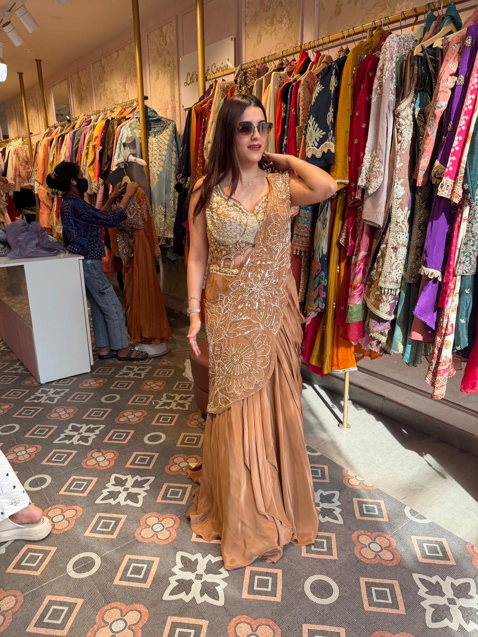 Vina Couture Drape lengha