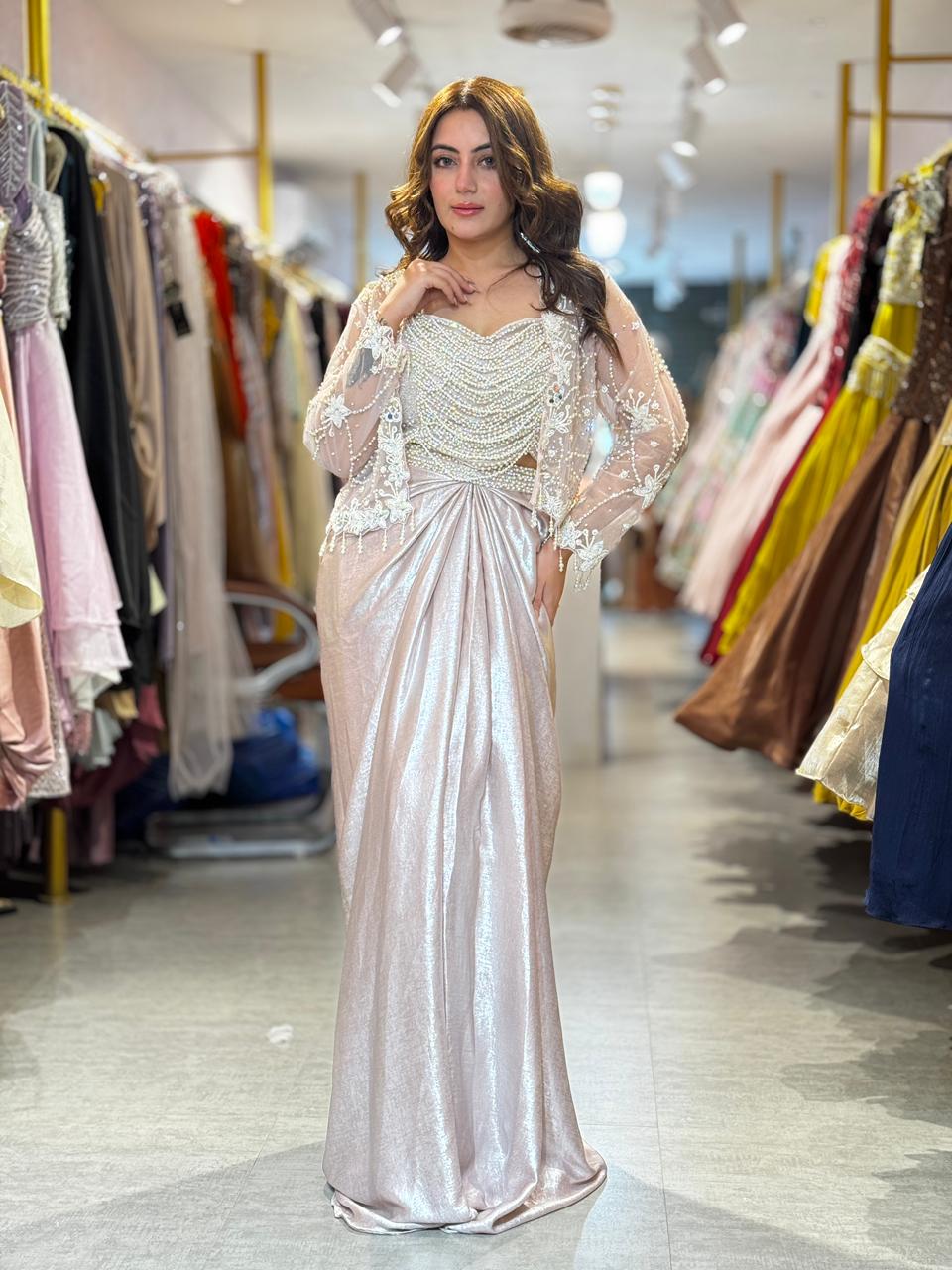 Dny Draped Saree Set