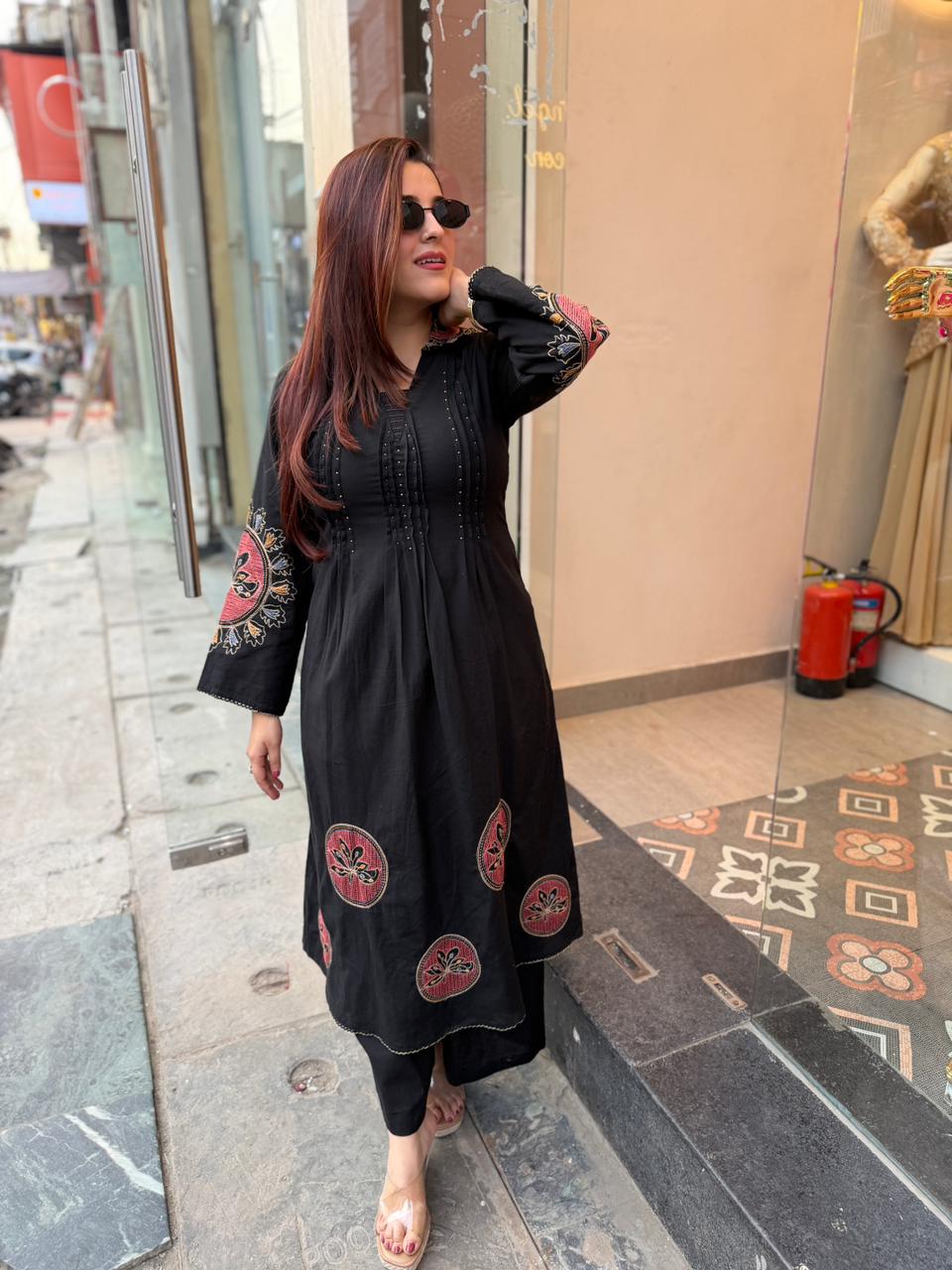 Mybe Bloom Embroidered Kurta Set