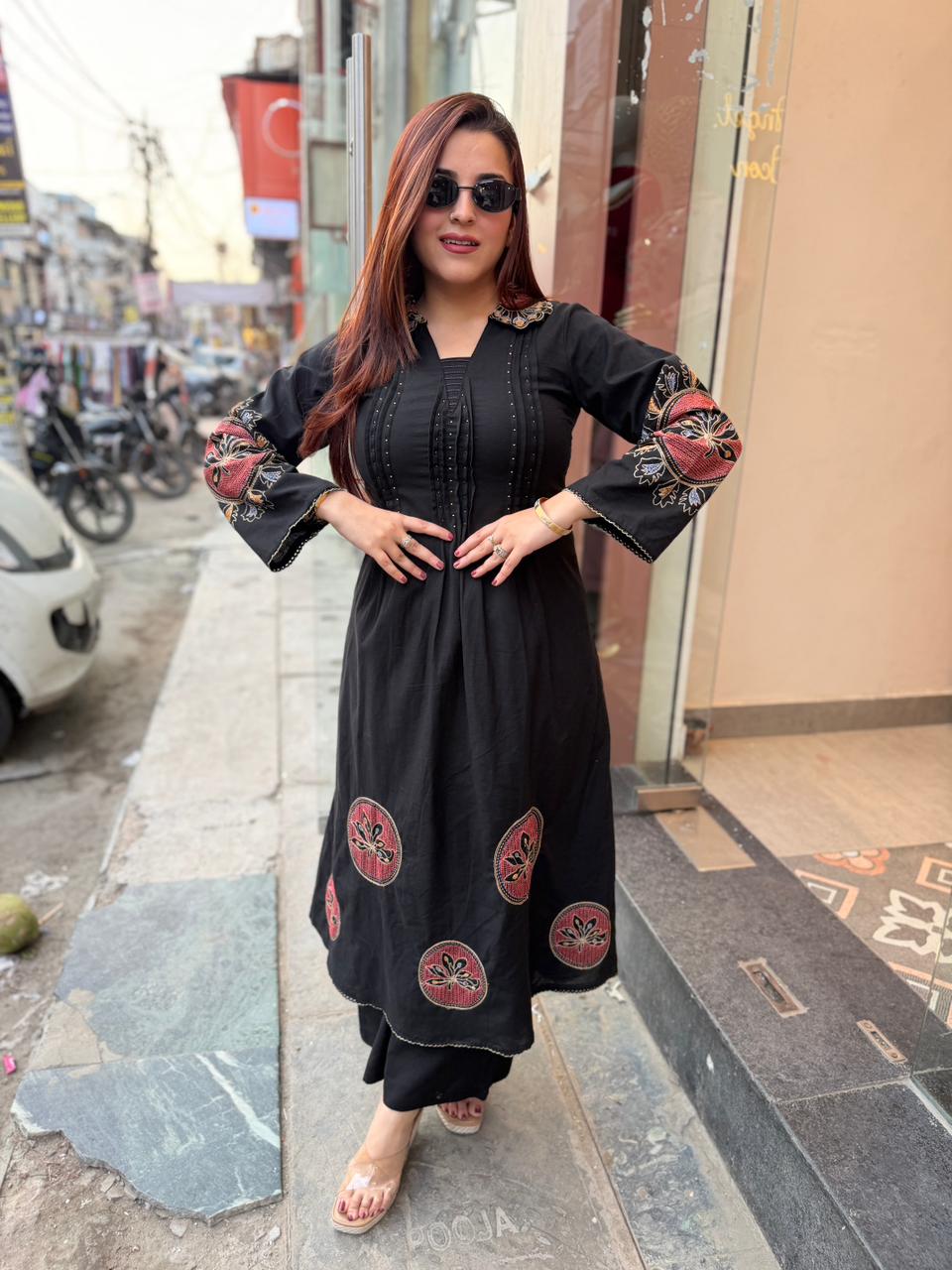 Mybe Bloom Embroidered Kurta Set