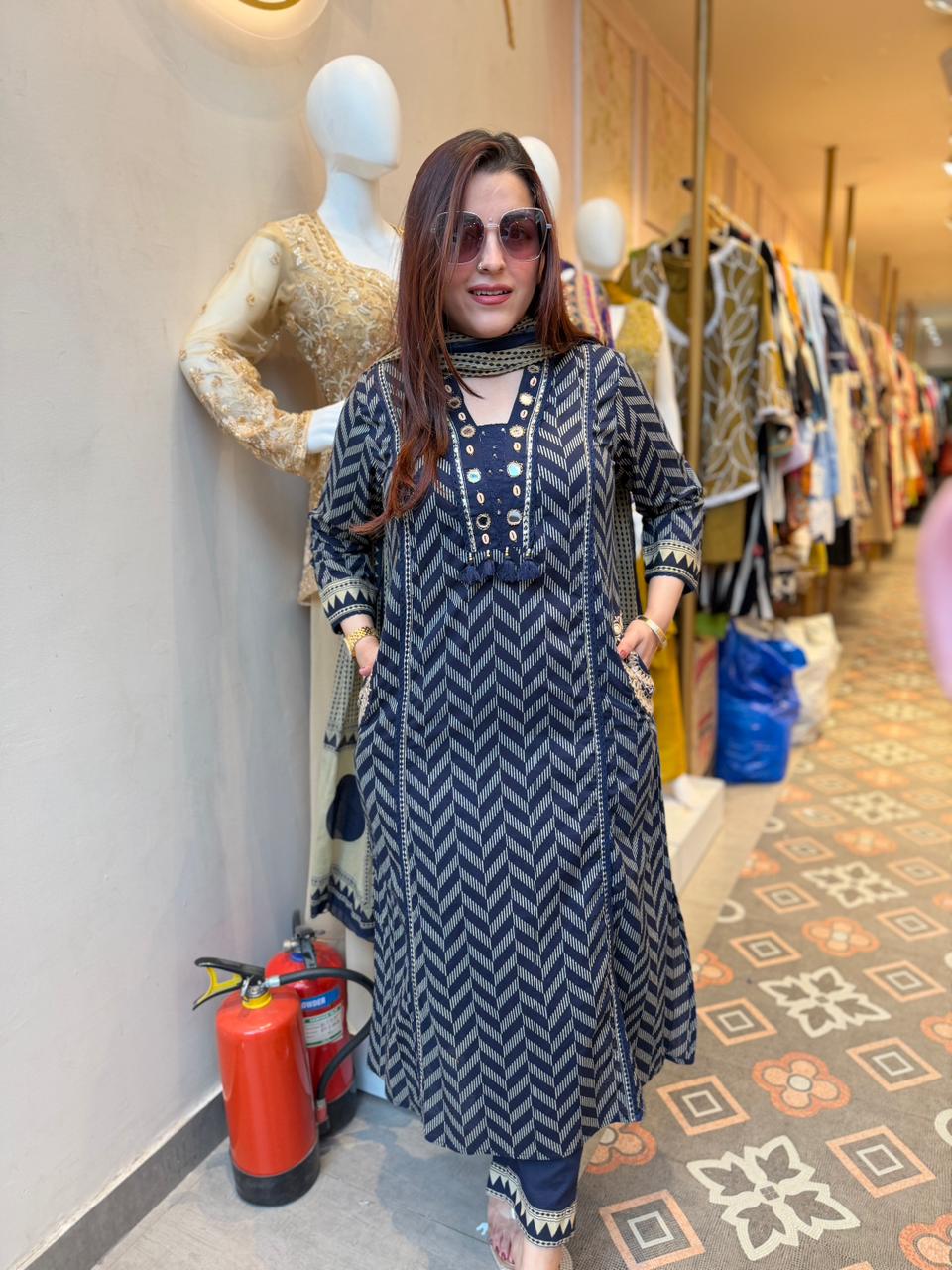 Chevron Charm Kurta Set