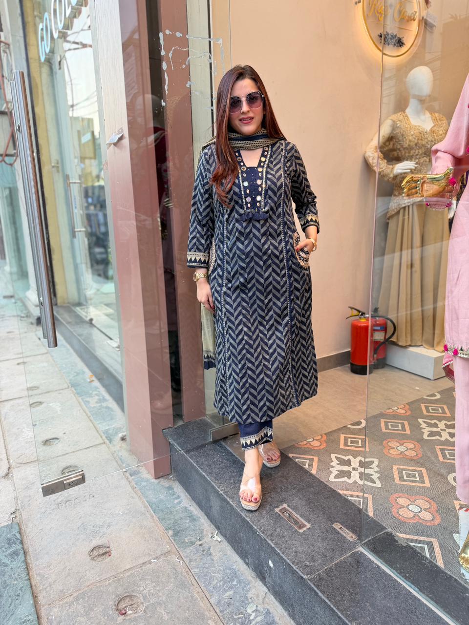 Chevron Charm Kurta Set