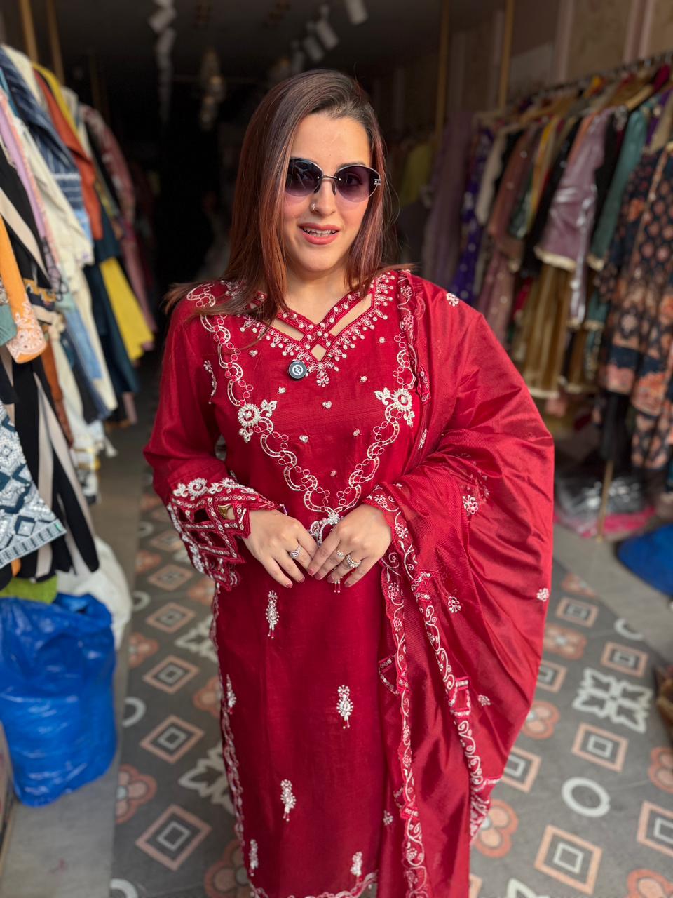 Rini Embroidered suit Set