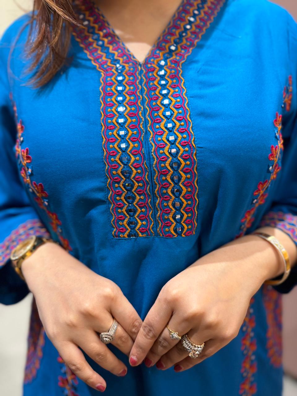 Teny Embroidered Cord Set