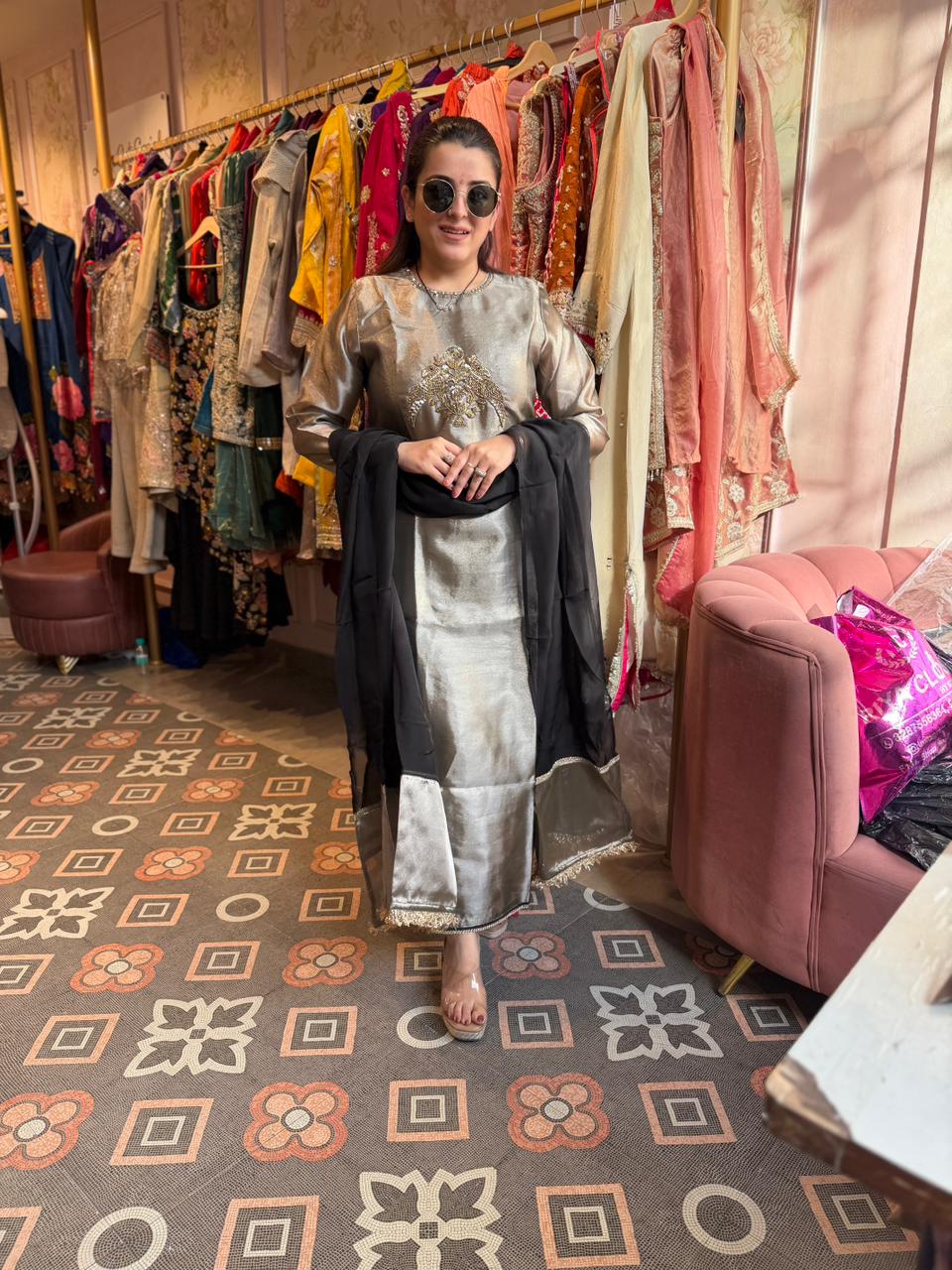 Misha Embroidered Suit Set