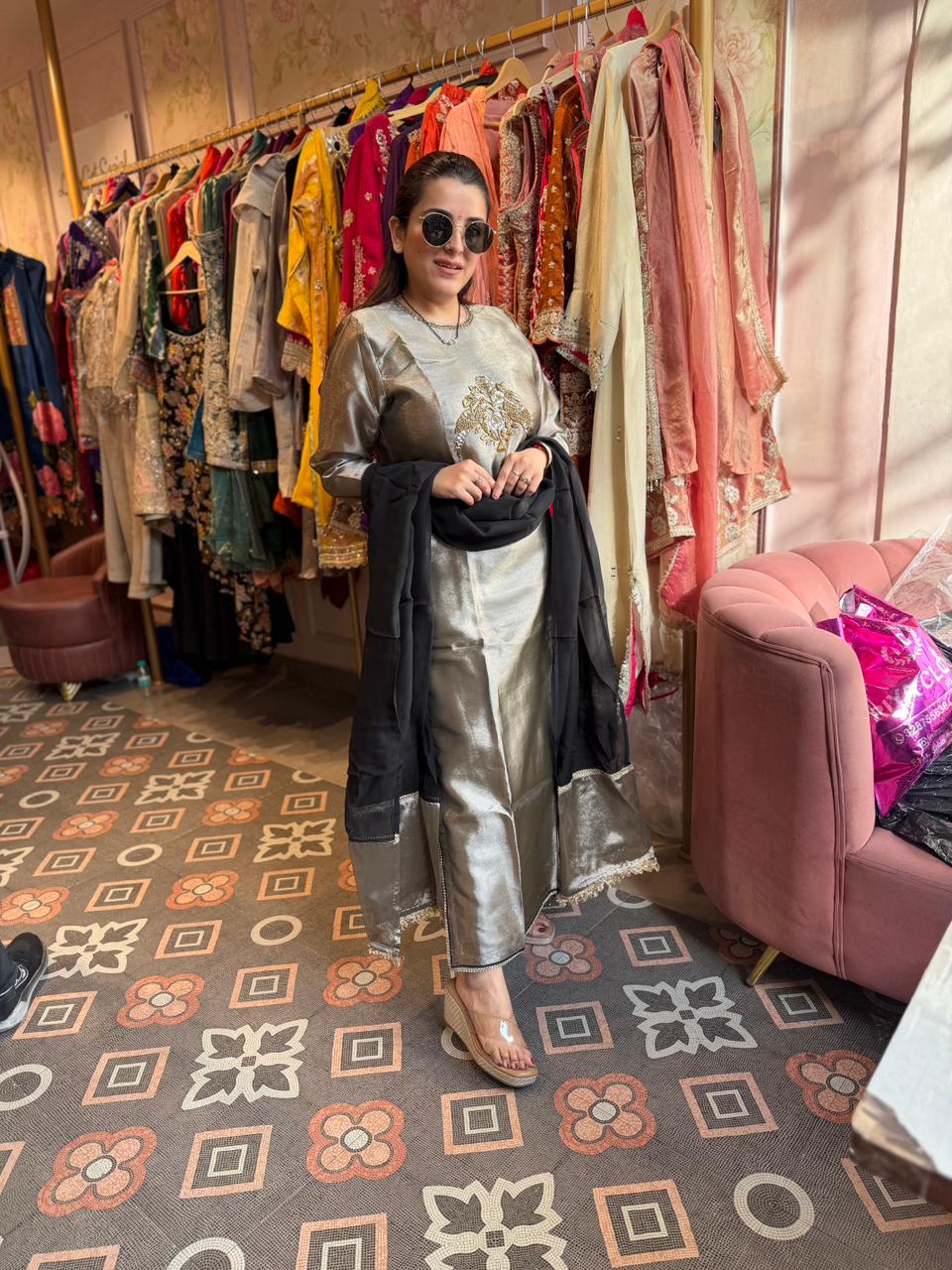 Misha Embroidered Suit Set