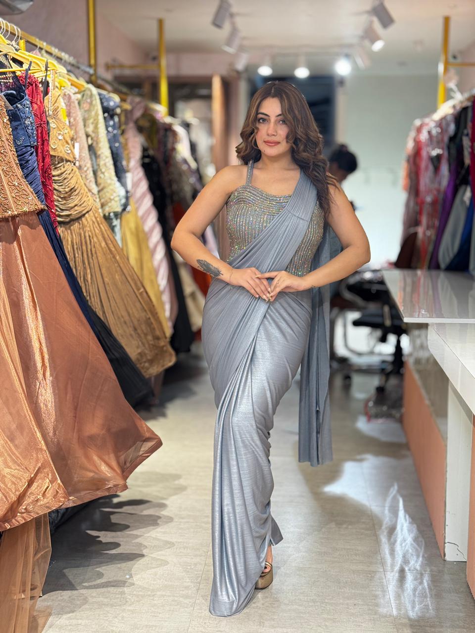 Swati draped saree set