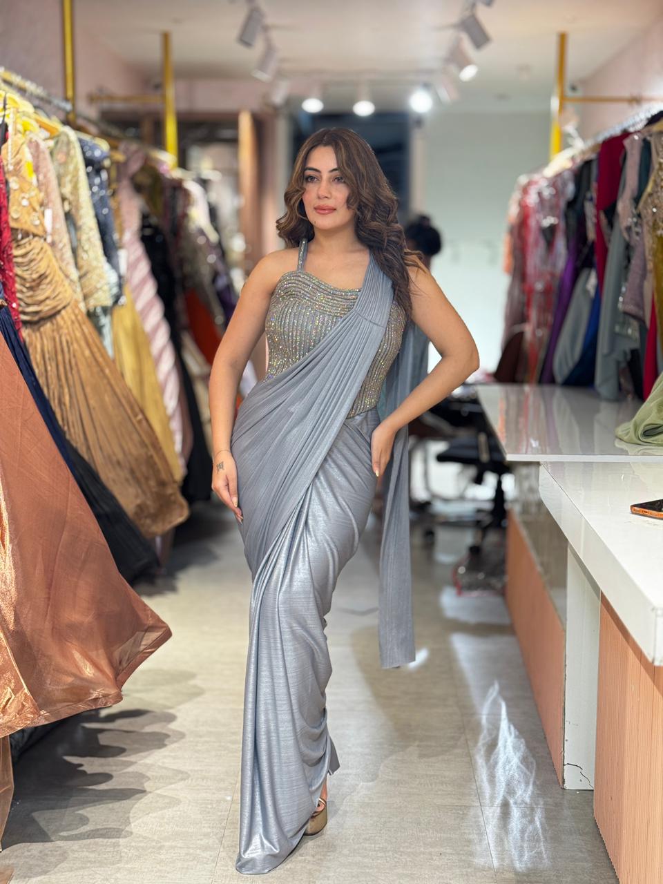 Swati draped saree set