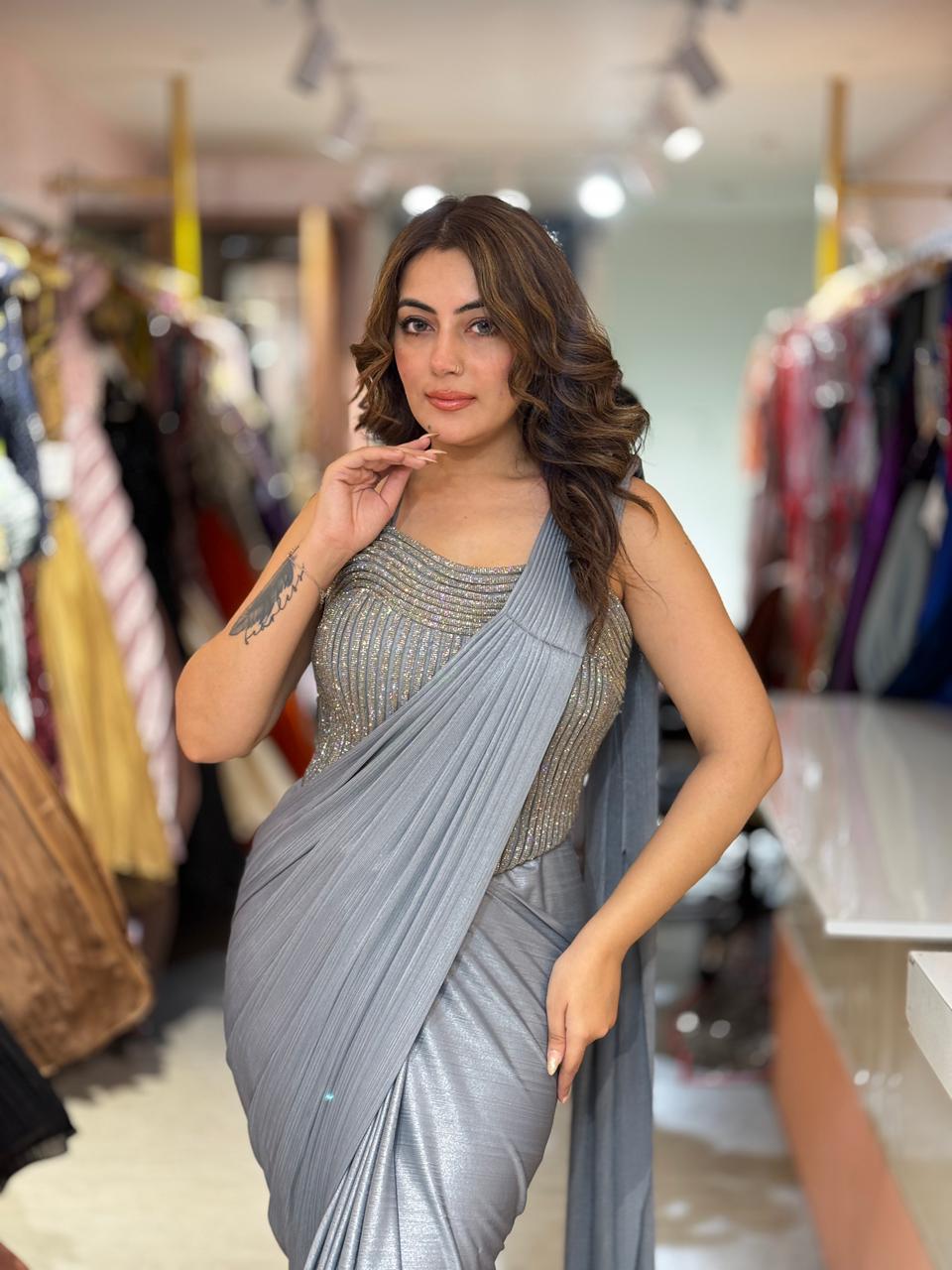 Swati draped saree set