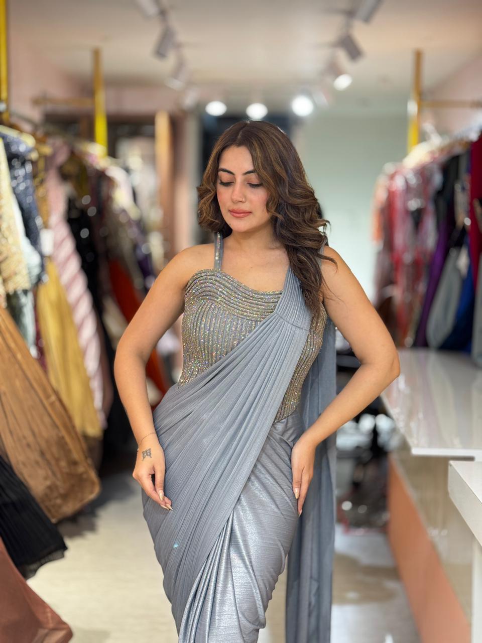 Swati draped saree set