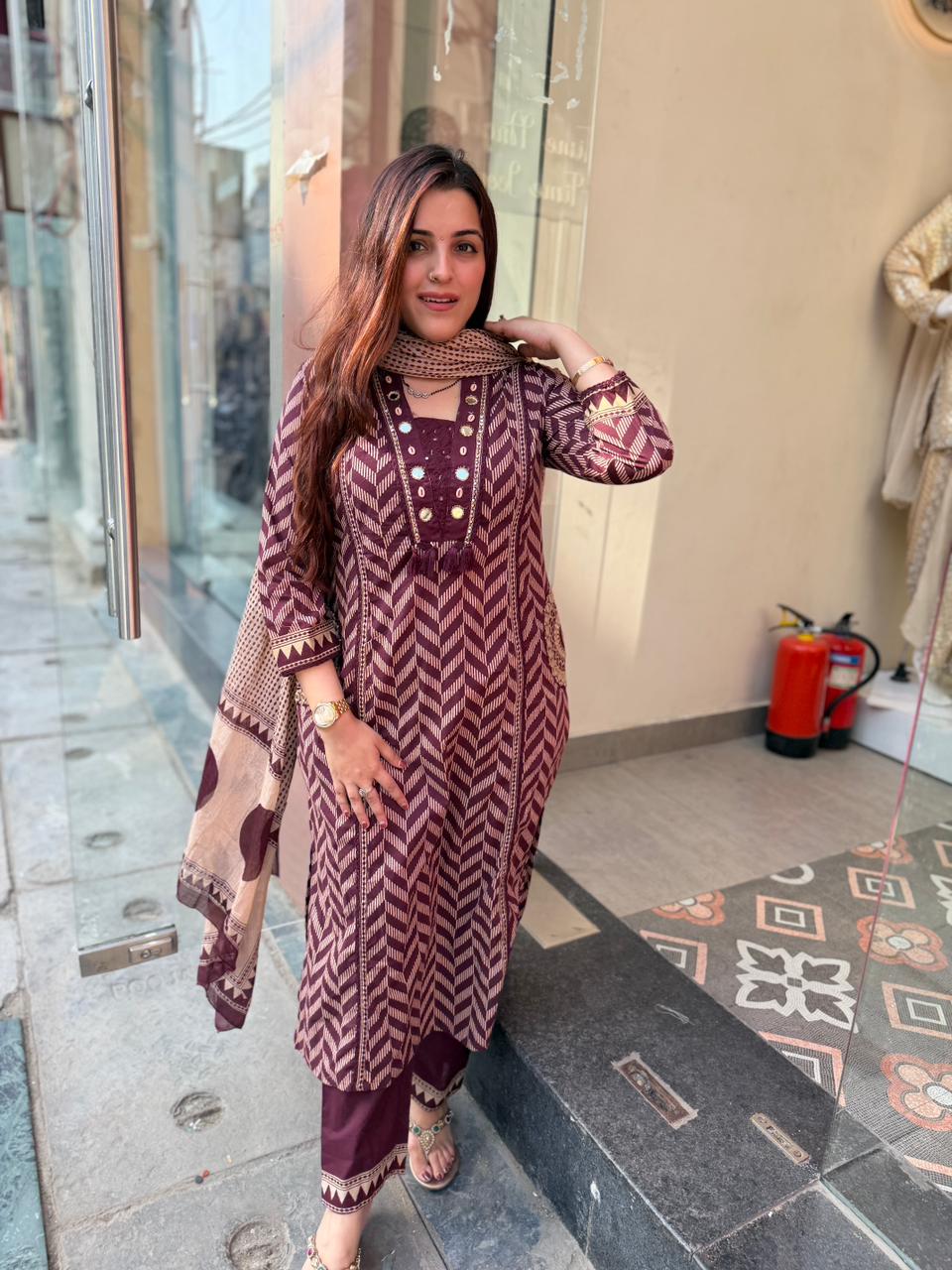 Chevron Charm Kurta Set