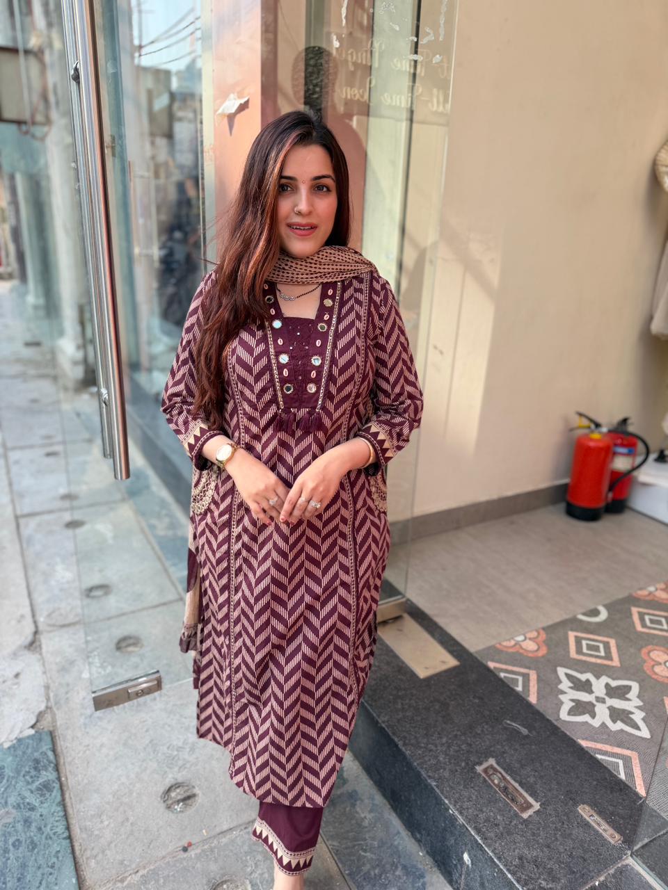 Chevron Charm Kurta Set