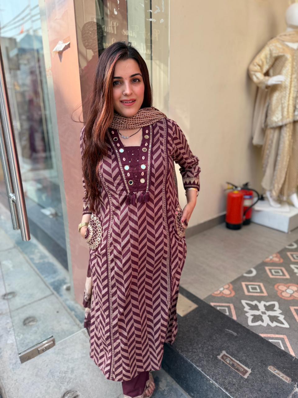Chevron Charm Kurta Set