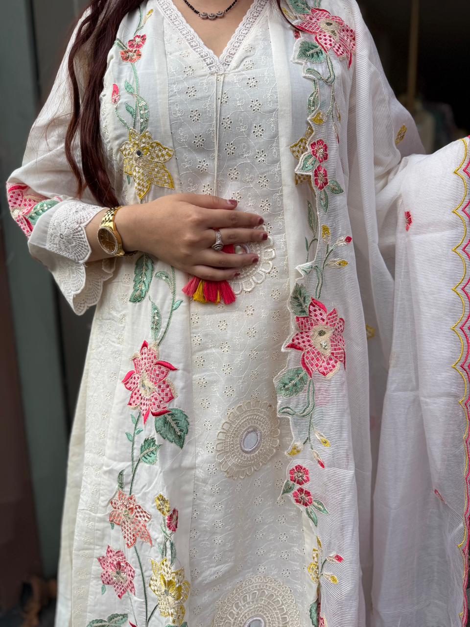Krita Floral Embroidered Kurta Set
