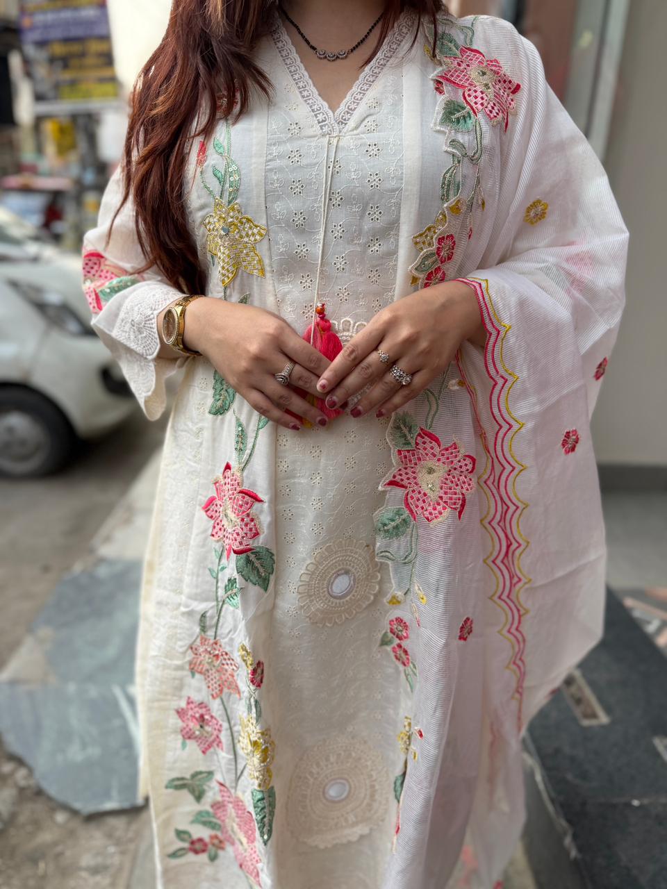 Krita Floral Embroidered Kurta Set