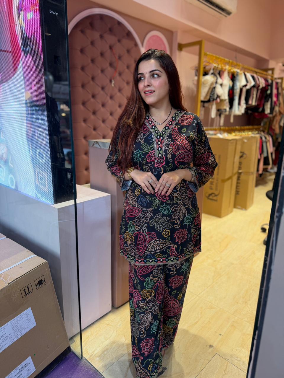 Dia Multicolor Printed Co-Ord Set