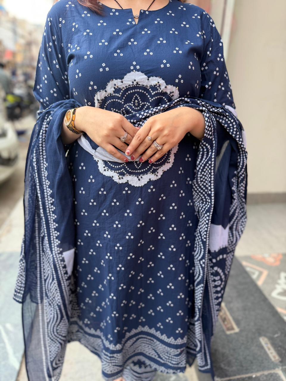 Ikachi Bandhani Grace Kurta Set
