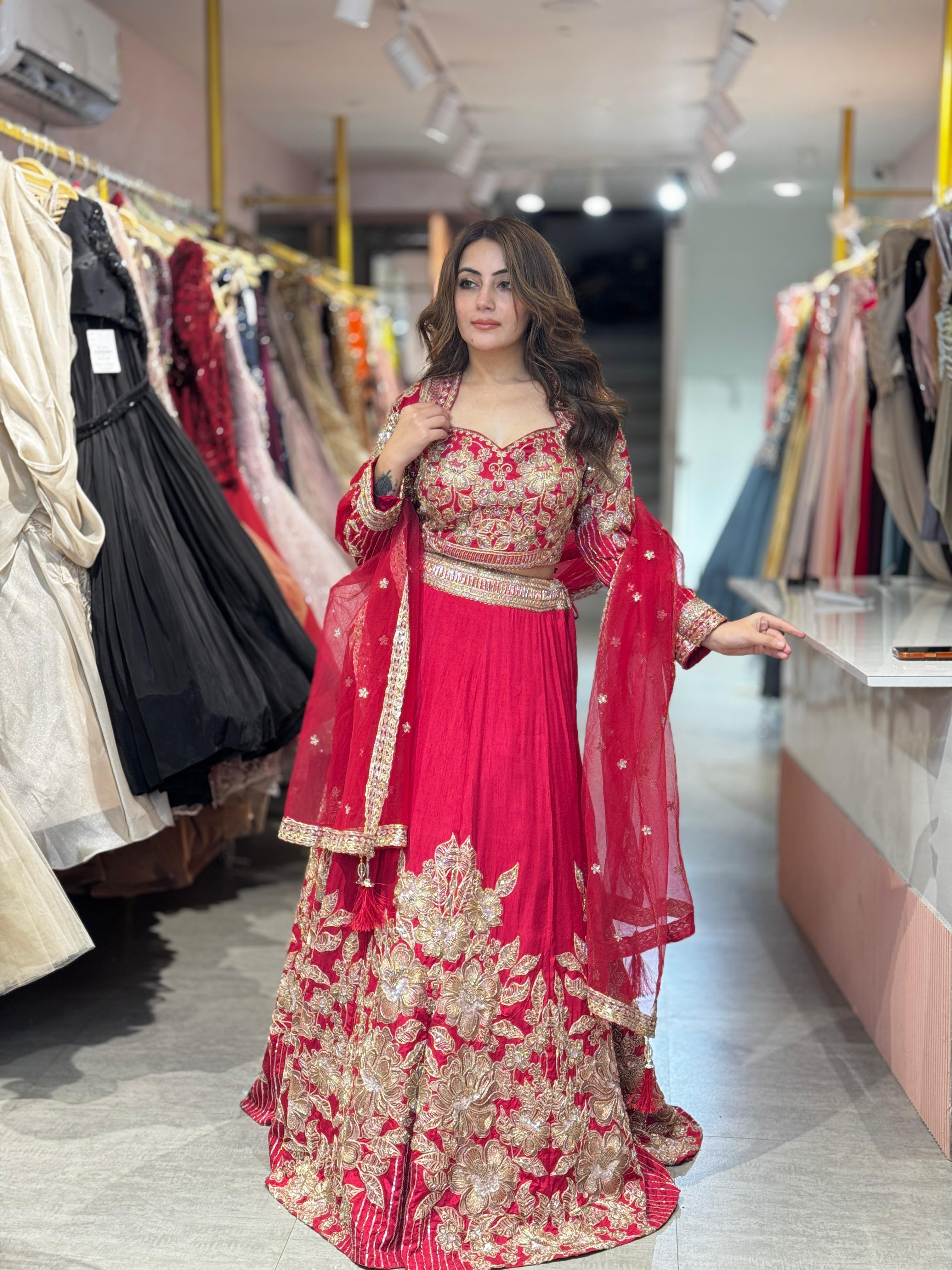 Camellia Embroidered Lehenga Set