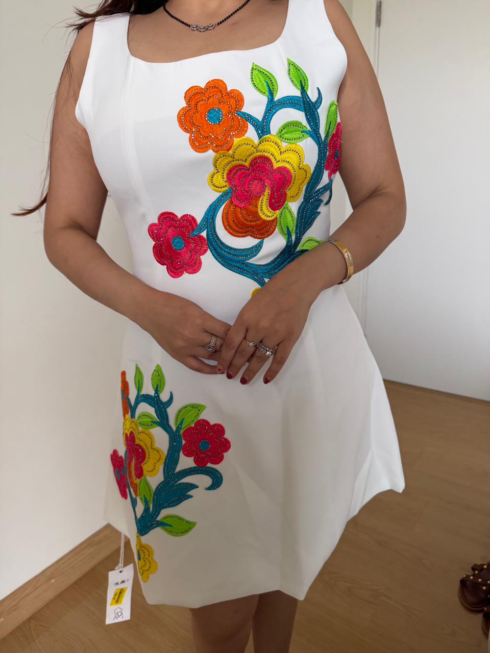 Niva Embroidered Mini Dress