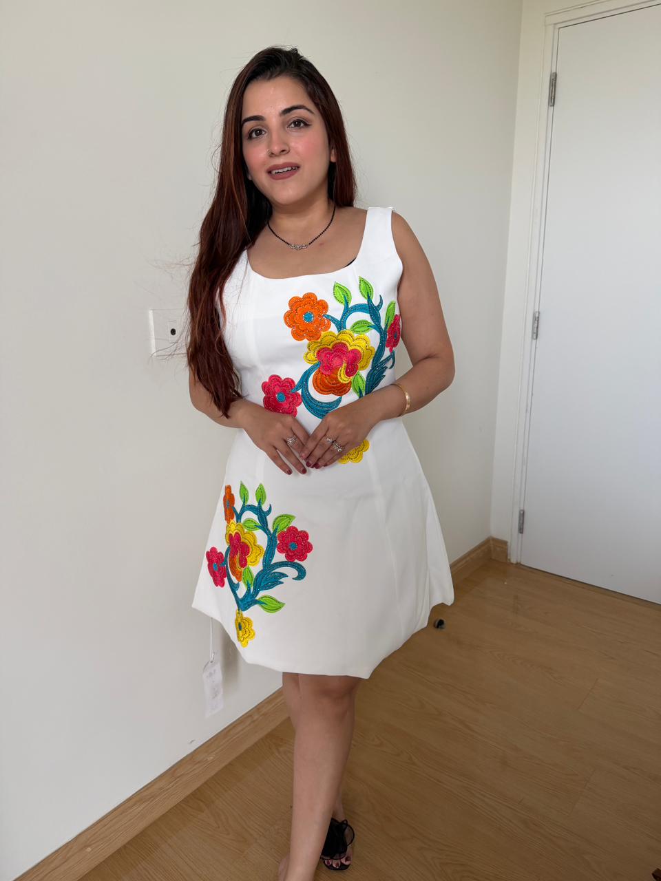 Niva Embroidered Mini Dress