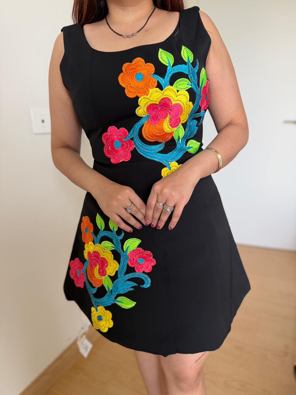 Niva Embroidered Mini Dress