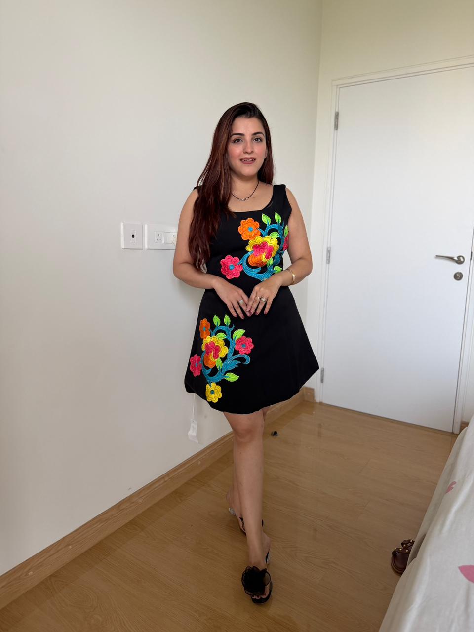 Niva Embroidered Mini Dress