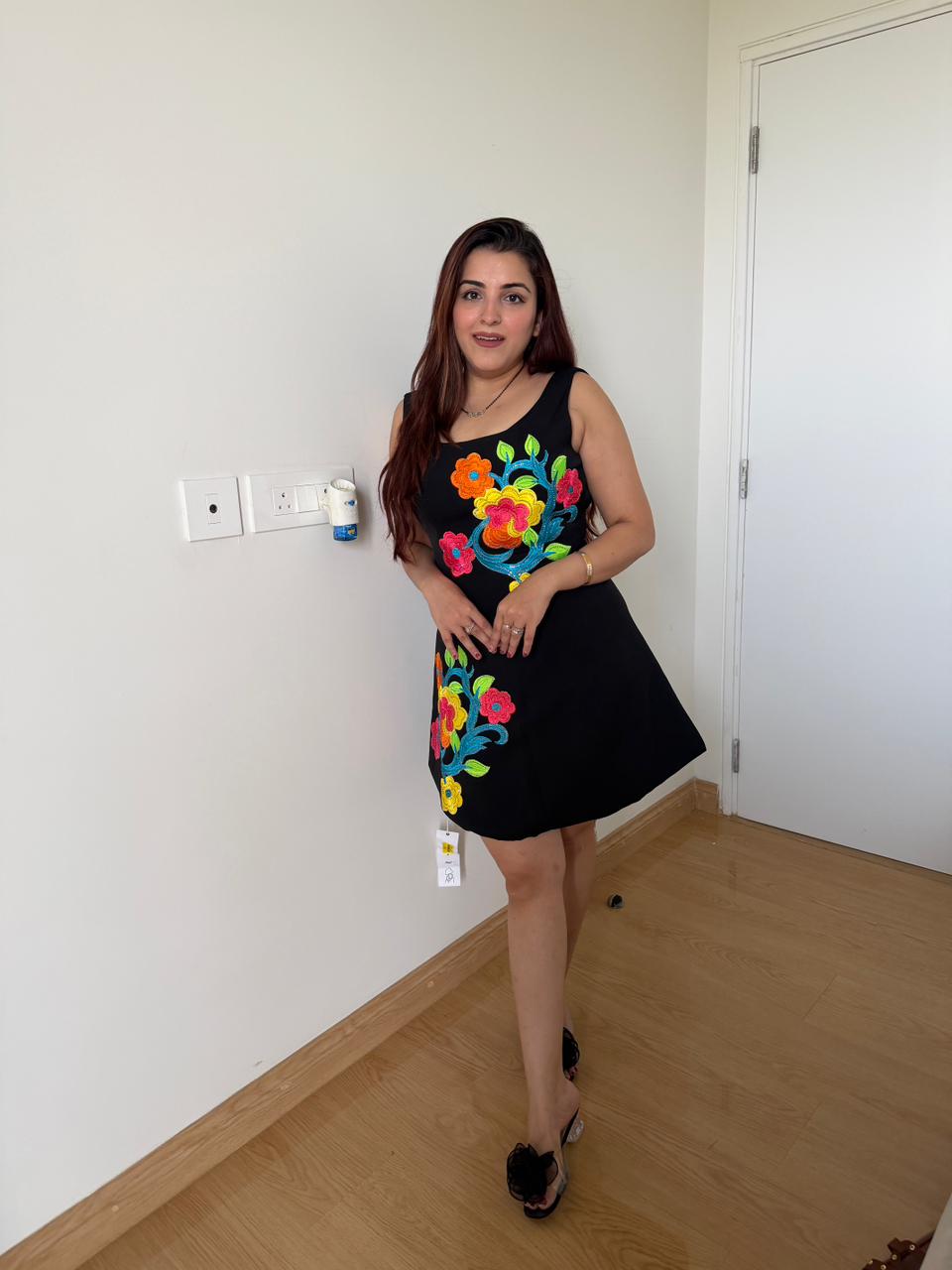 Niva Embroidered Mini Dress