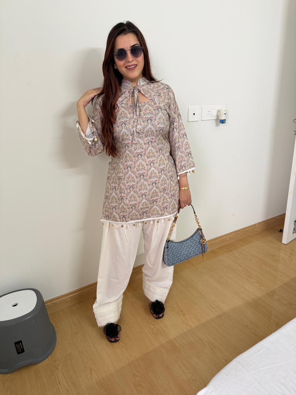 Elvy Bloom Printed three Piece Co-Ord Set