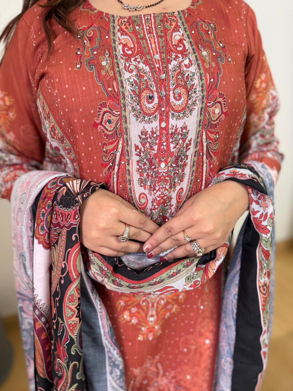 Rey Paisley Kurta Set