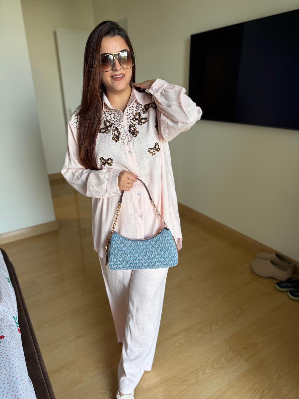 Flutter Embroidered Co-Ord Set