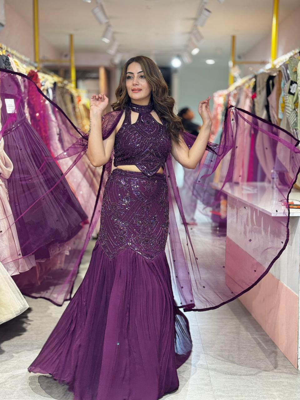 Lupine Embellished Lehenga Set