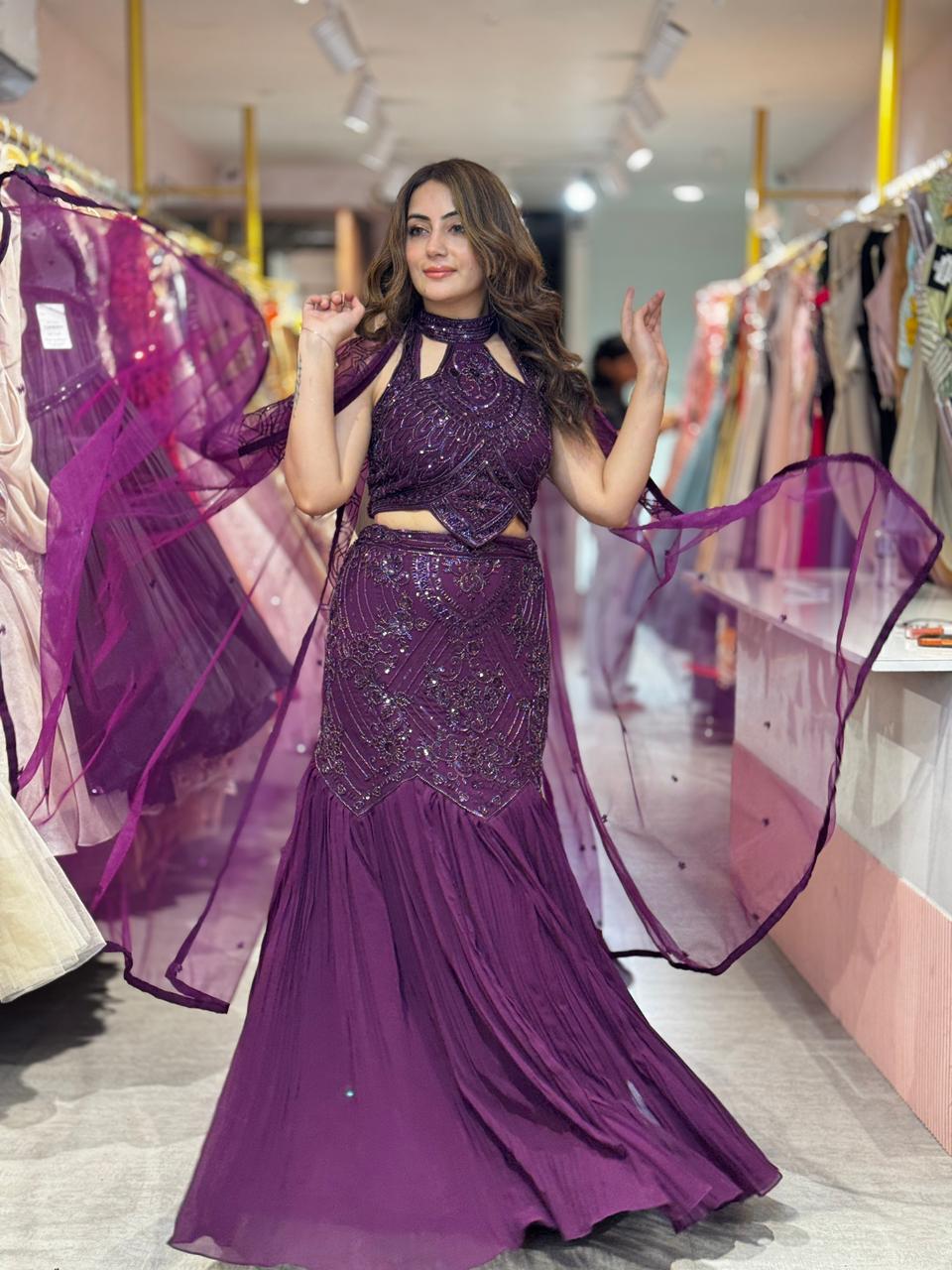 Lupine Embellished Lehenga Set