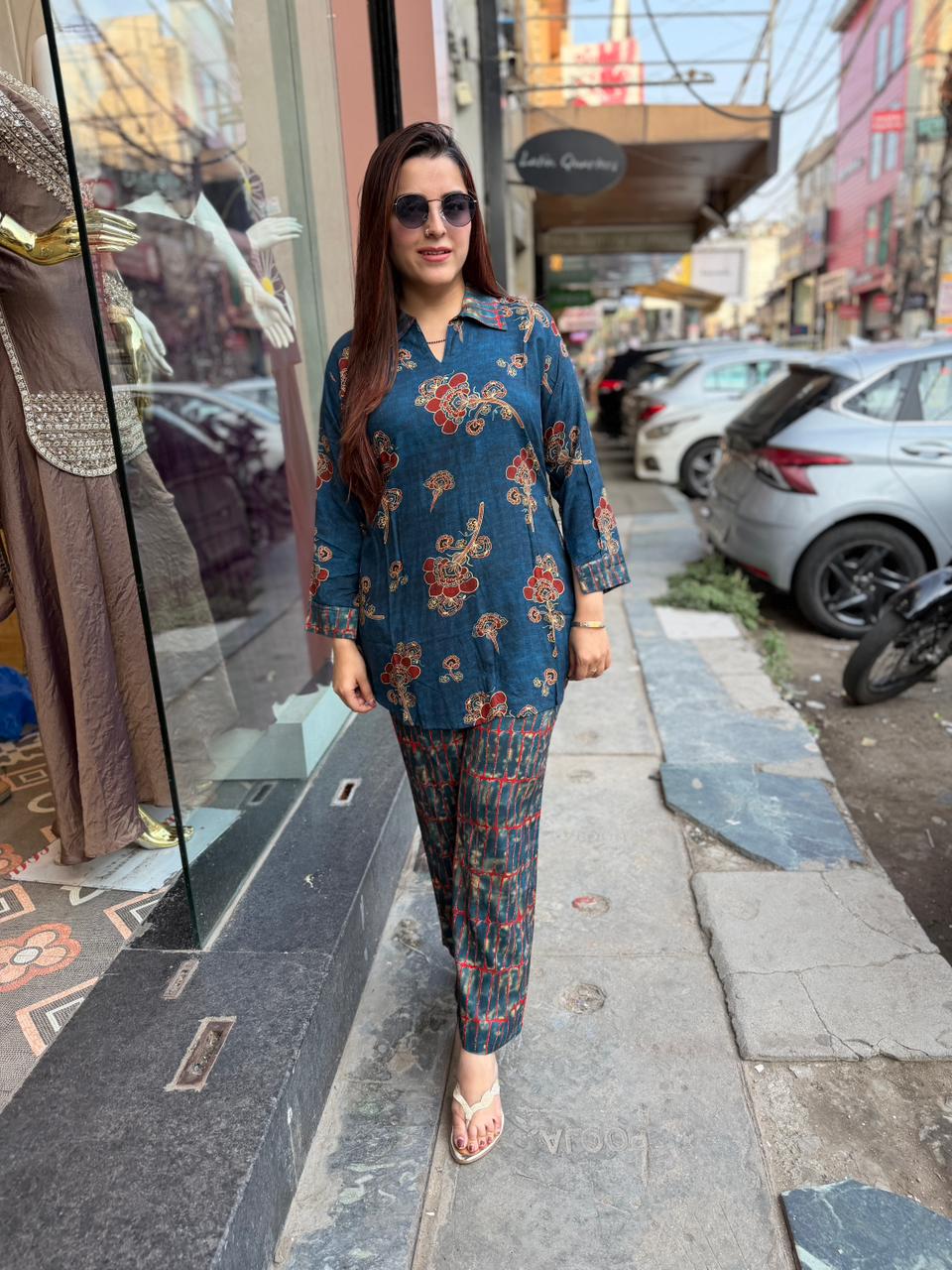 Indigo Printed Co-Ord Set