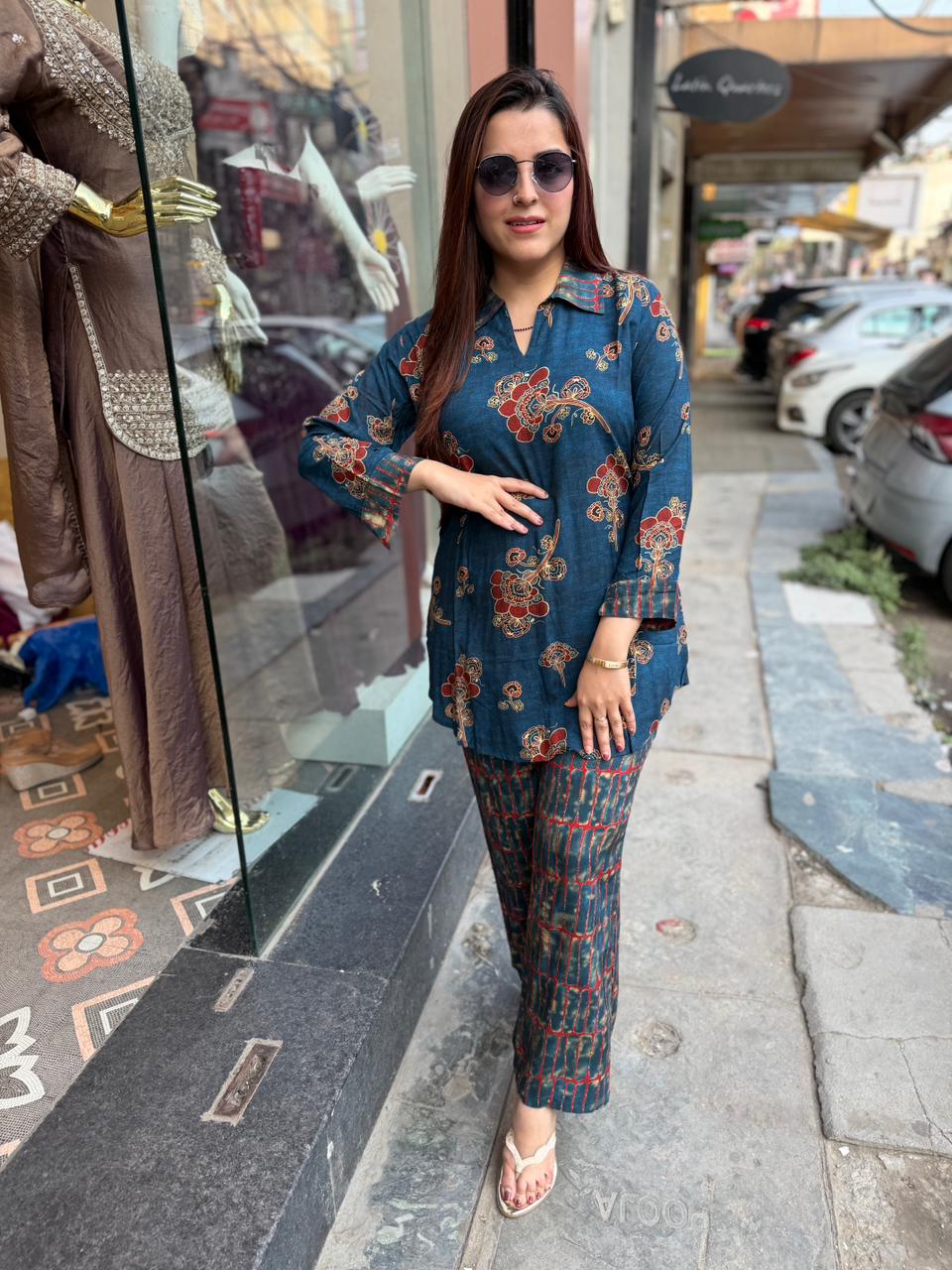 Indigo Printed Co-Ord Set
